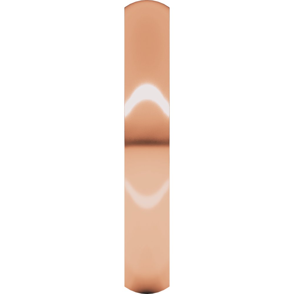14K Rose Gold 3 mm Ultra-Lightweight Comfort-Fit Half Round Band Size 7