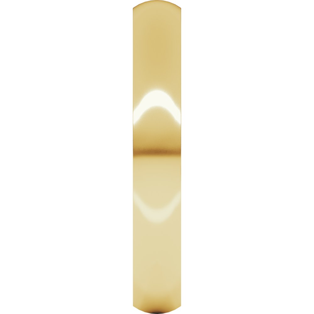 18K Yellow Gold 3 mm Ultra-Lightweight Comfort-Fit Half Round Band Size 6.5