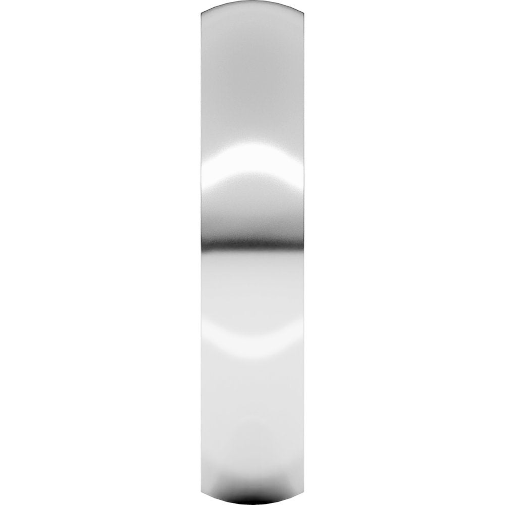 10K White 4 mm Ultra-Lightweight Comfort-Fit Half Round Band
