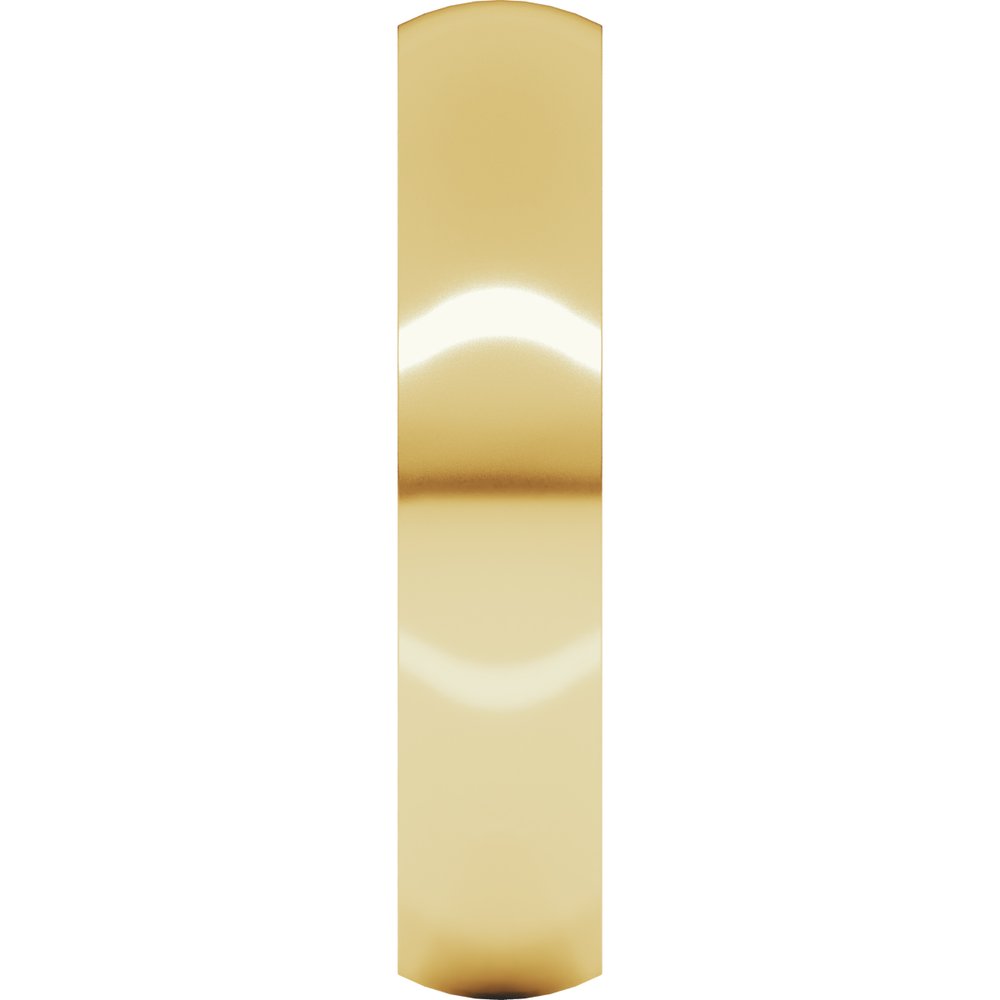 14K Yellow Gold 4 mm Ultra-Lightweight Comfort-Fit Half Round Band Size 6