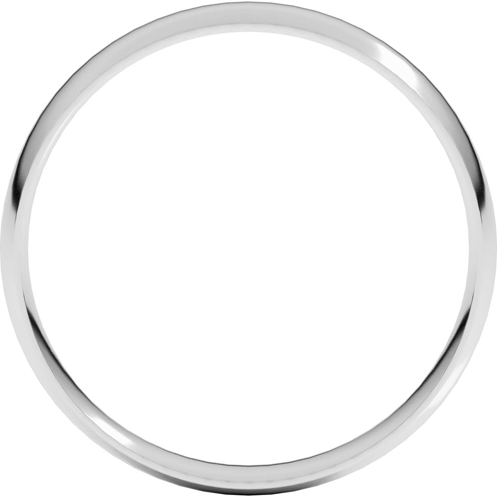 Sterling Silver 4 mm Ultra-Lightweight Comfort-Fit Half Round Band Size 10