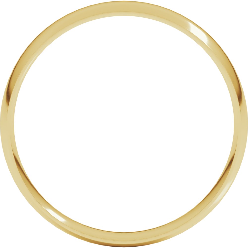 14K Yellow Gold 4 mm Ultra-Lightweight Comfort-Fit Half Round Band Size 6