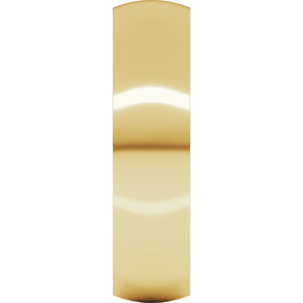 10K Yellow Gold 5 mm Ultra-Lightweight Comfort-Fit Half Round Band Size 7