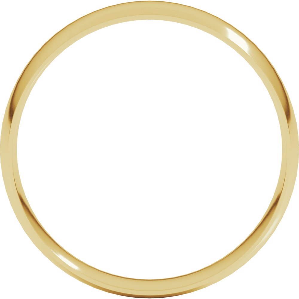 14K Yellow Gold 5 mm Ultra-Lightweight Comfort-Fit Half Round Band Size 7