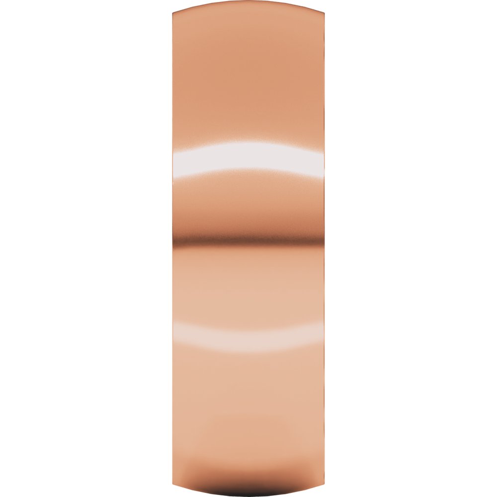 10K Rose Gold 6 mm Ultra-Lightweight Comfort-Fit Half Round Band Size 9.5