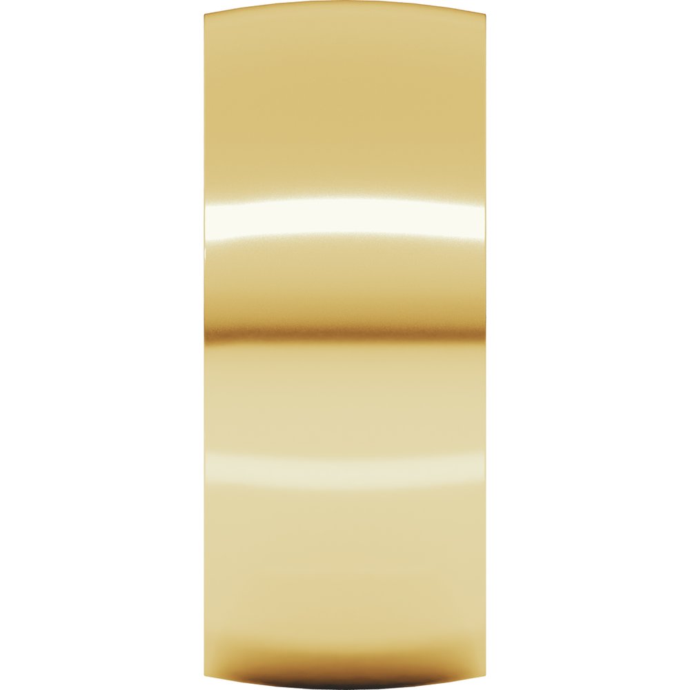 10K Yellow Gold 8 mm Ultra-Lightweight Comfort-Fit Half Round Band Size 8.5