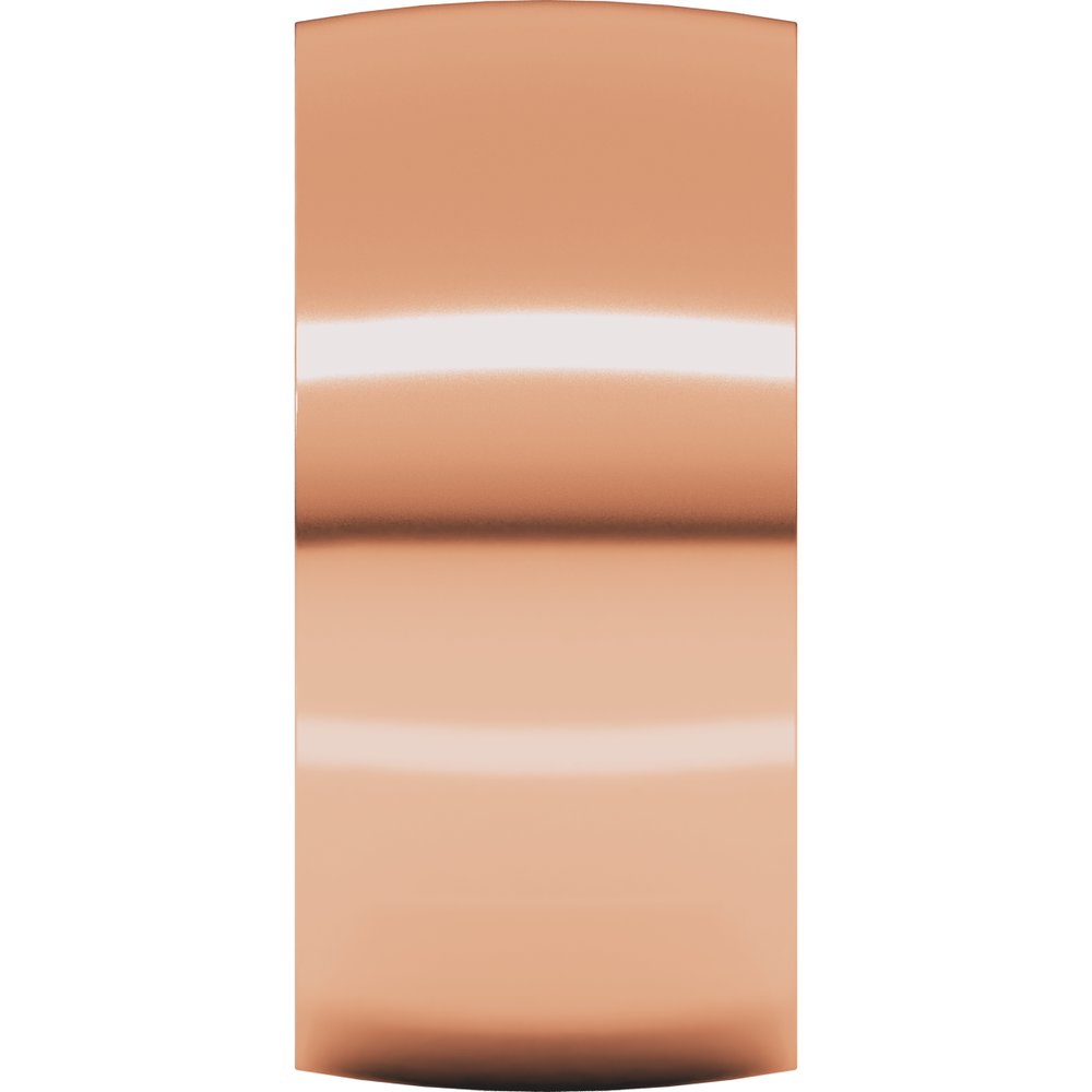 14K Rose Gold 9 mm Ultra-Lightweight Comfort-Fit Half Round Band Size 11