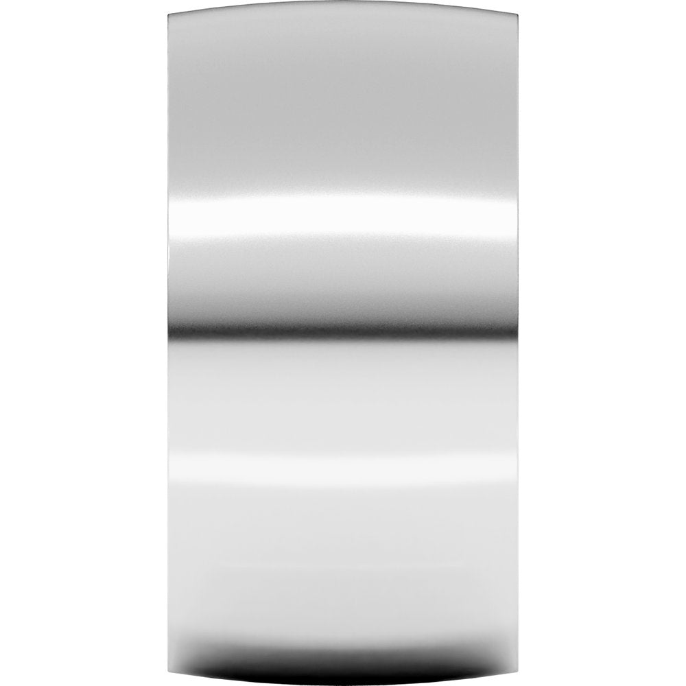 14K White Gold 10 mm Ultra-Lightweight Comfort-Fit Half Round Band Size 6.5