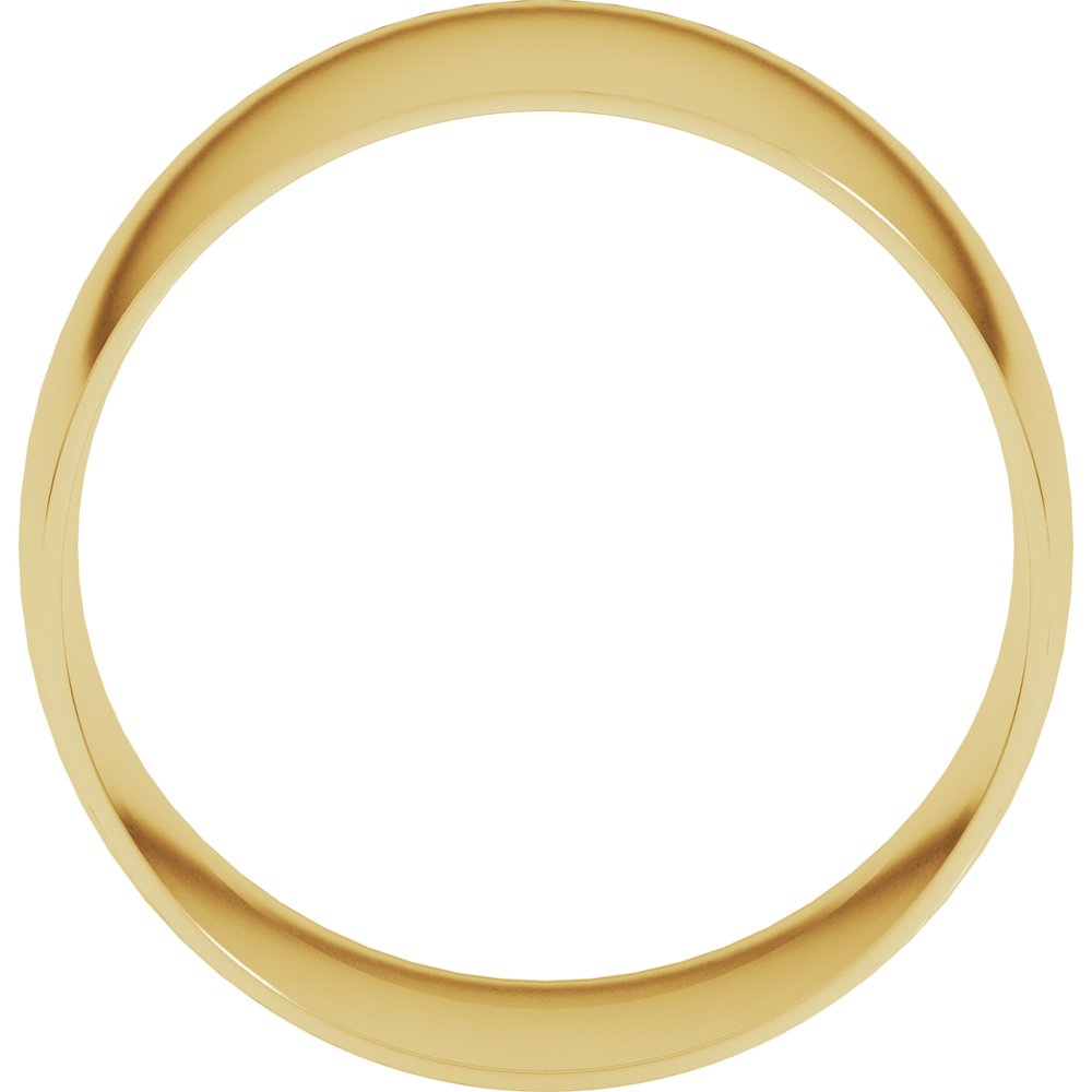 14K Yellow 12 mm Ultra-Lightweight Comfort-Fit Half Round Band