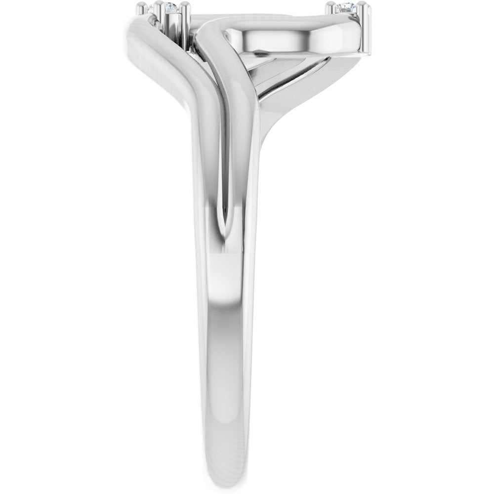 14K White .03 CTW Natural Diamond Ring
