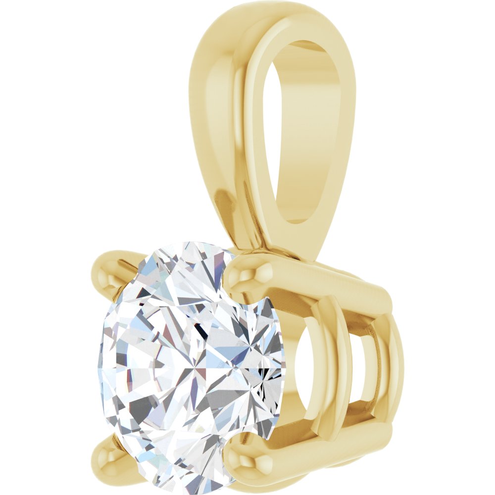 14K White Gold 1/3 CT Lab-Grown Diamond Pendant