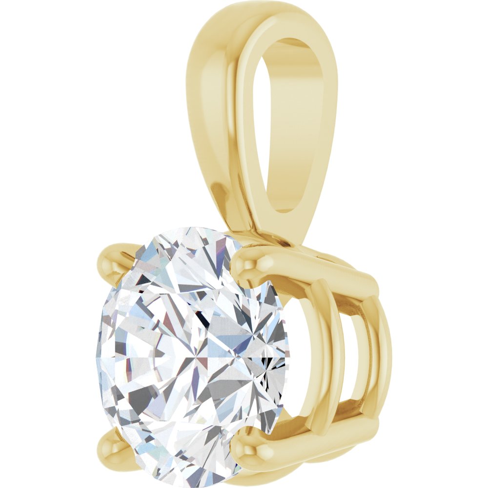 14K Yellow Gold 3/4 CT Lab-Grown Diamond Pendant