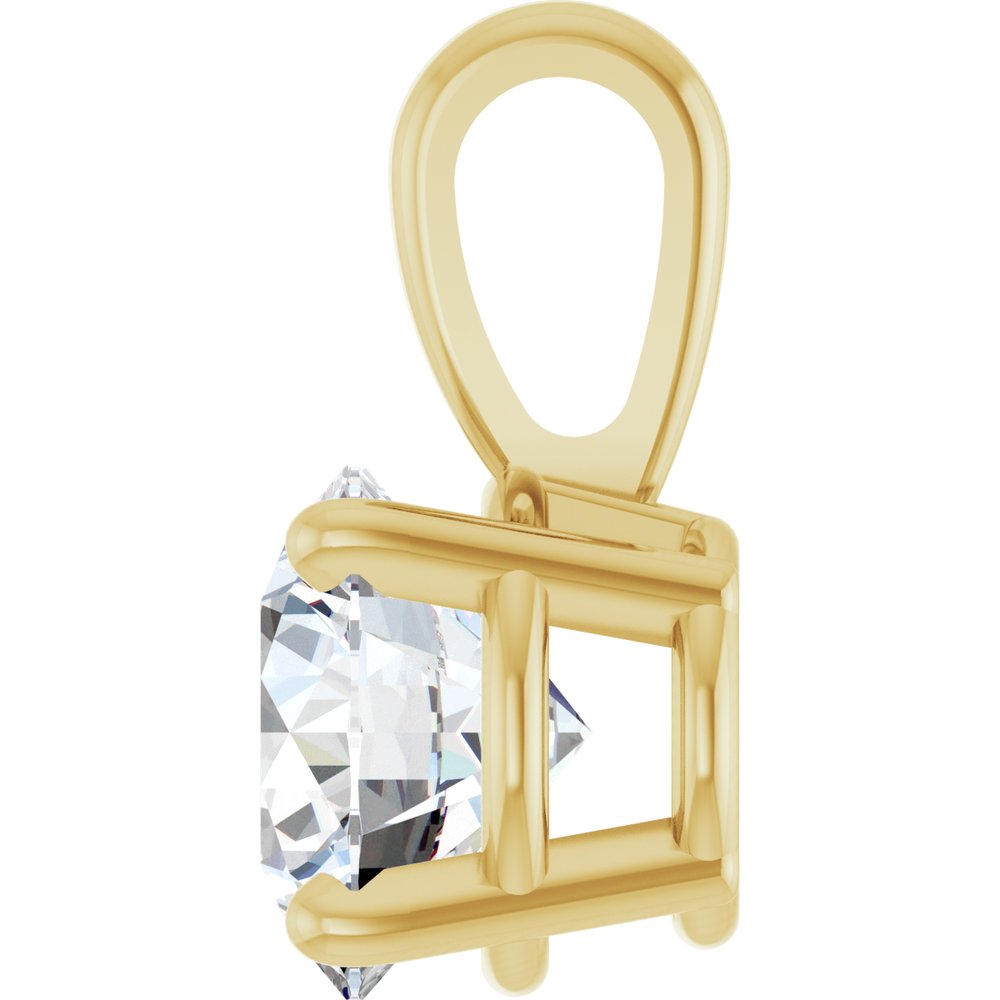 14K Yellow Gold 3/4 CT Lab-Grown Diamond Pendant