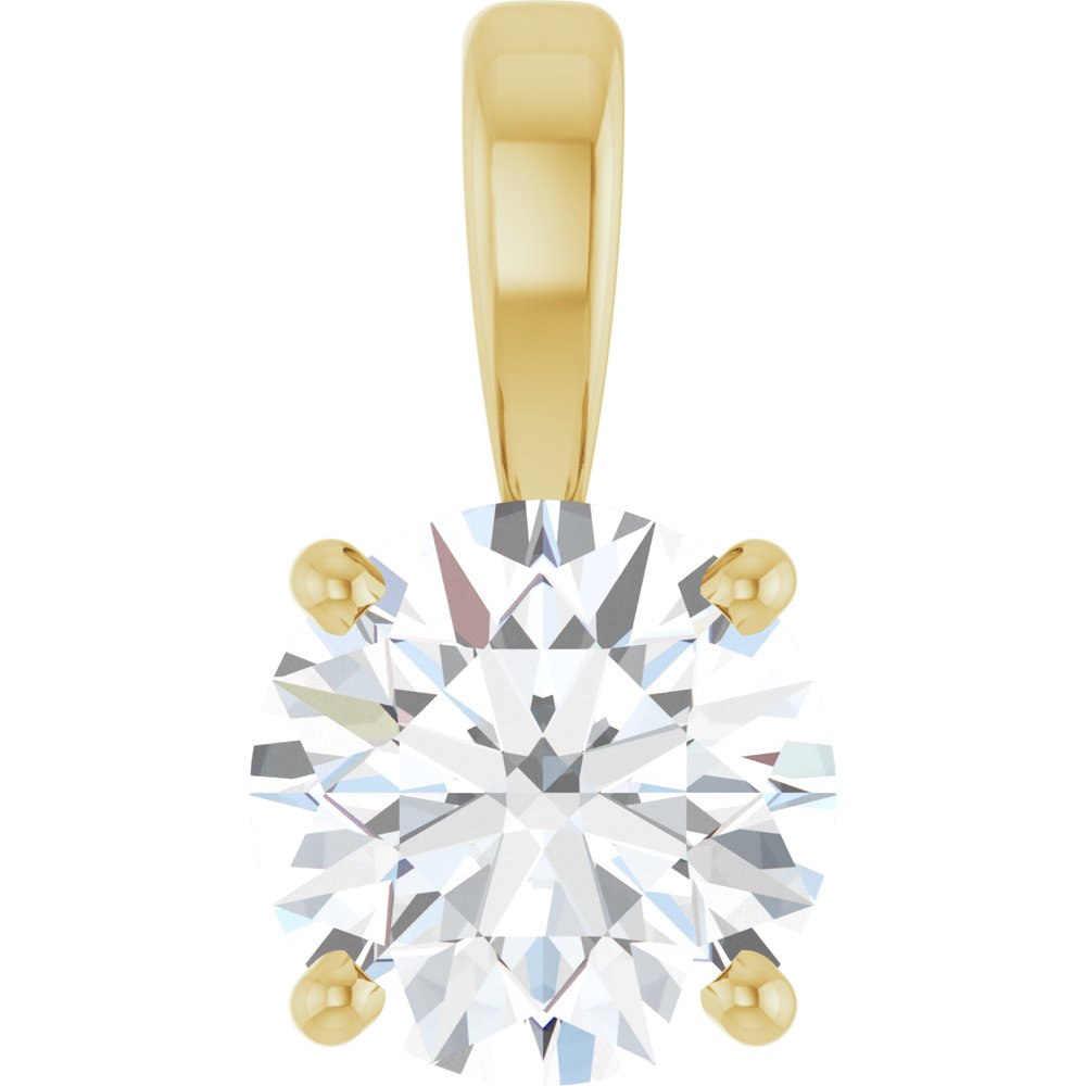 14K Yellow Gold 1 CT Lab-Grown Diamond Pendant
