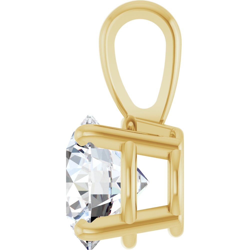 14K Yellow Gold 1 CT Lab-Grown Diamond Pendant