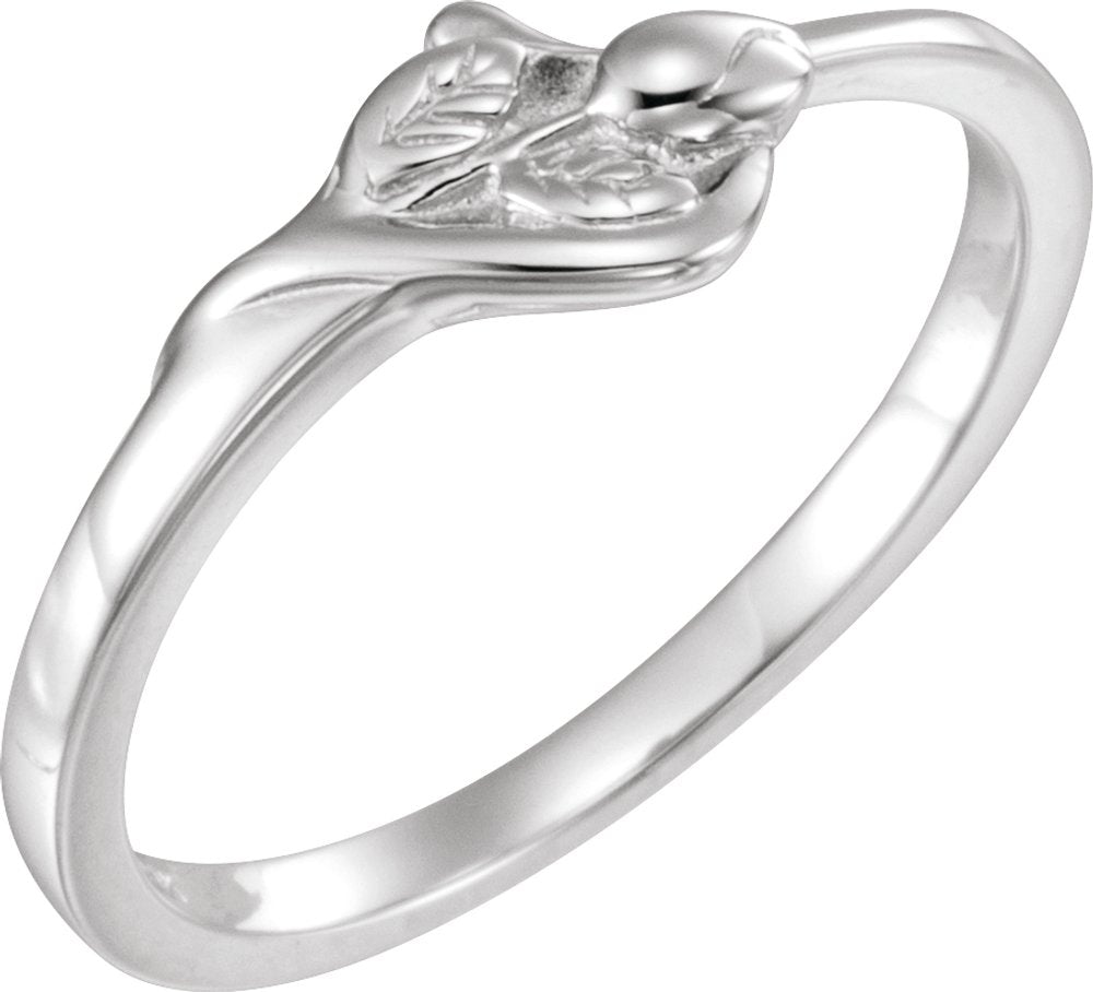 Sterling Silver The Unblossomed Rose® Ring Size 4