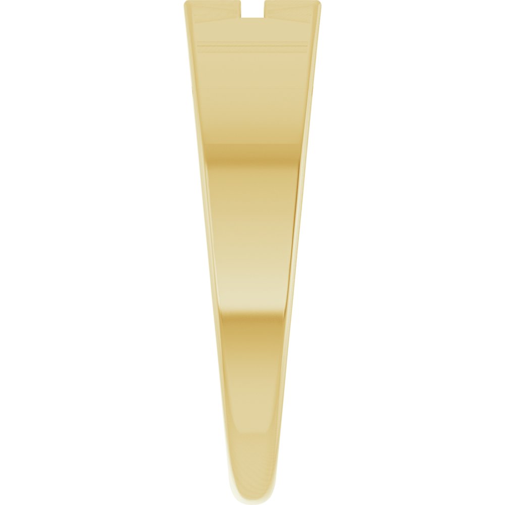 14K Yellow Gold Rectangle Cross Signet Ring