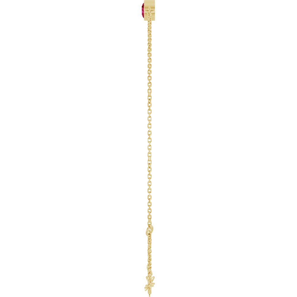 14K Yellow Gold Lab-Grown Ruby 6 1/2-7 1/2" Bracelet