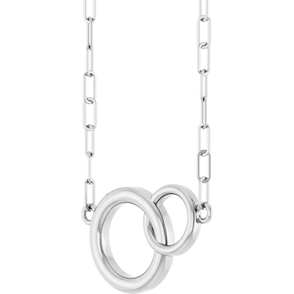 Sterling Silver Interlocking Circle 18" Necklace