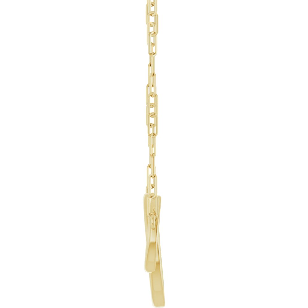 14K Yellow Gold Interlocking Circle 18" Necklace