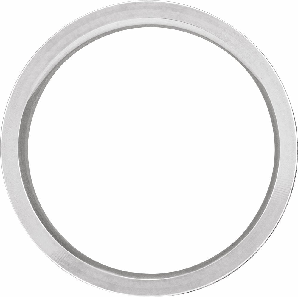 14K White Gold 6 mm Scenic Flat Band Size 9.5
