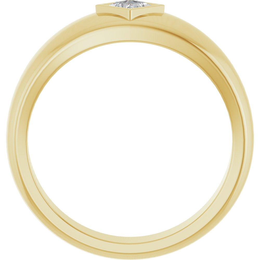 14K Yellow 1/4 CT Lab Grown Diamond Band Size 10