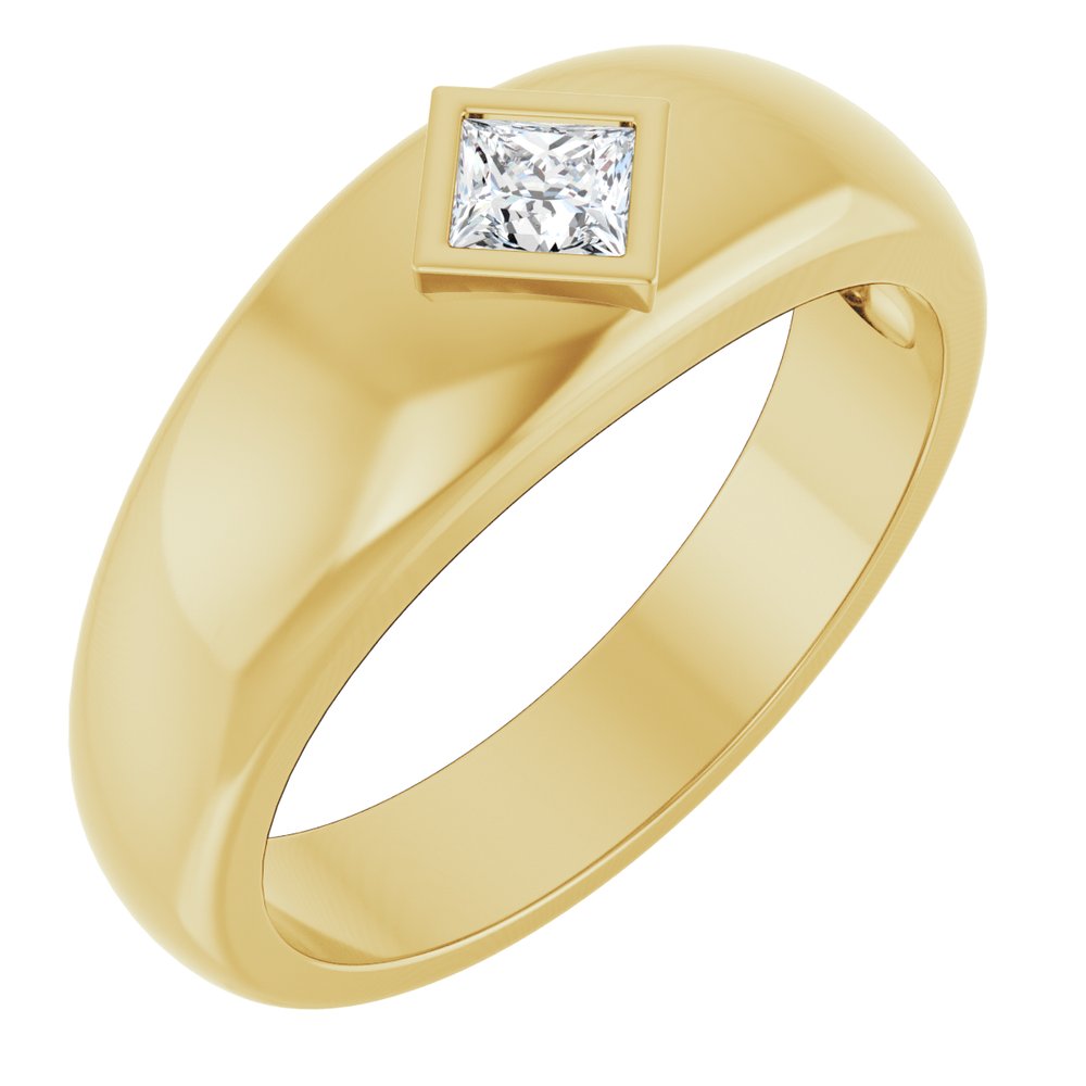 14K Yellow 1/4 CT Lab Grown Diamond Band Size 10