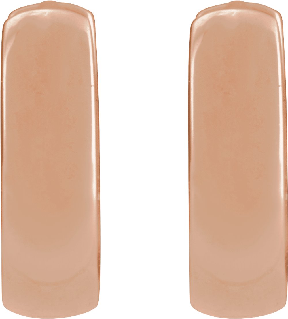 14K Rose Gold Hinged 8 mm Hoop Earrings