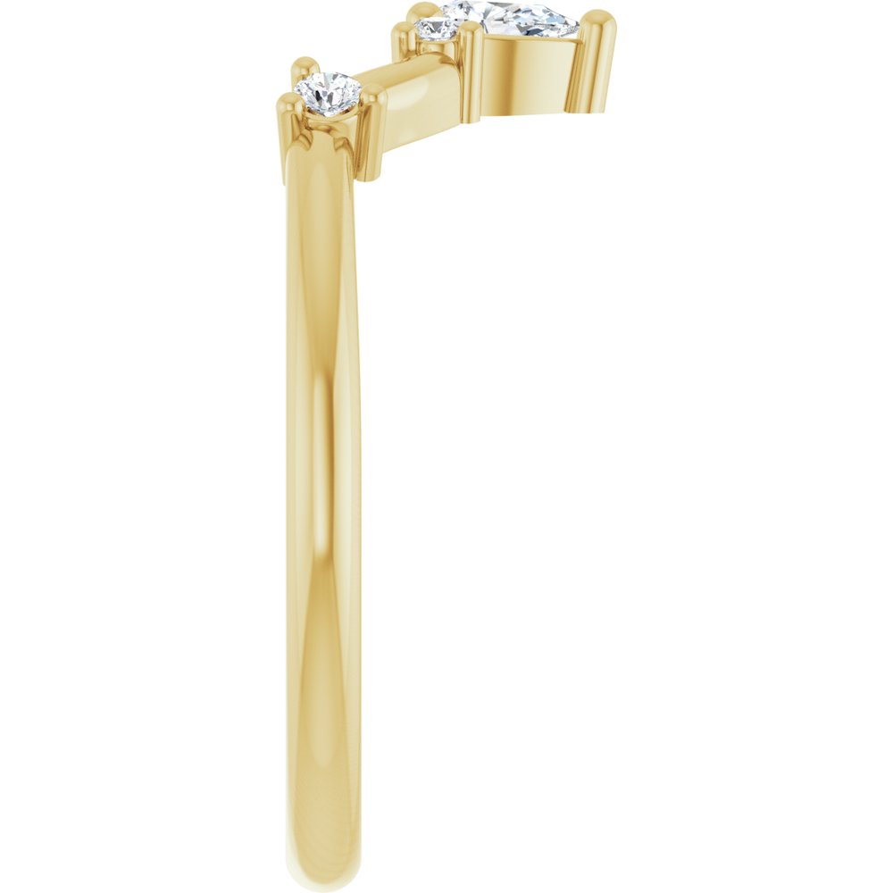 14K Yellow Gold 1/4 CTW Natural Diamond Contour Band