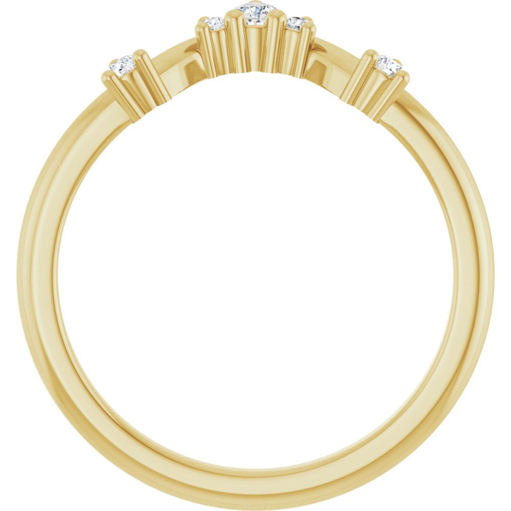 14K Yellow Gold 1/6 CTW Lab-Grown Diamond Contour Band