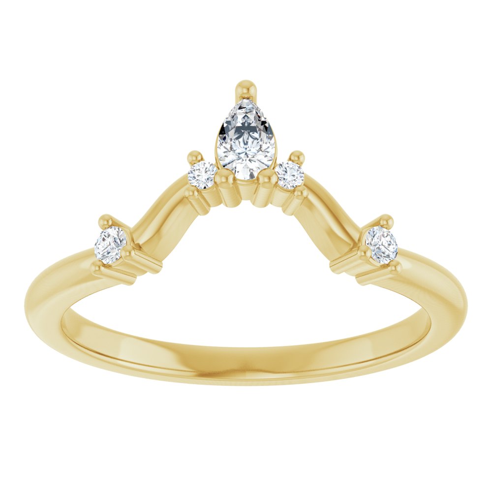 14K Yellow Gold 1/4 CTW Natural Diamond Contour Band