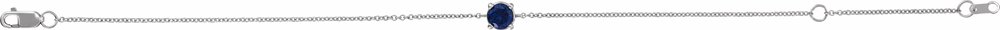 14K White Gold Lab-Grown Blue Sapphire 6 1/2-7-1/2" Bracelet