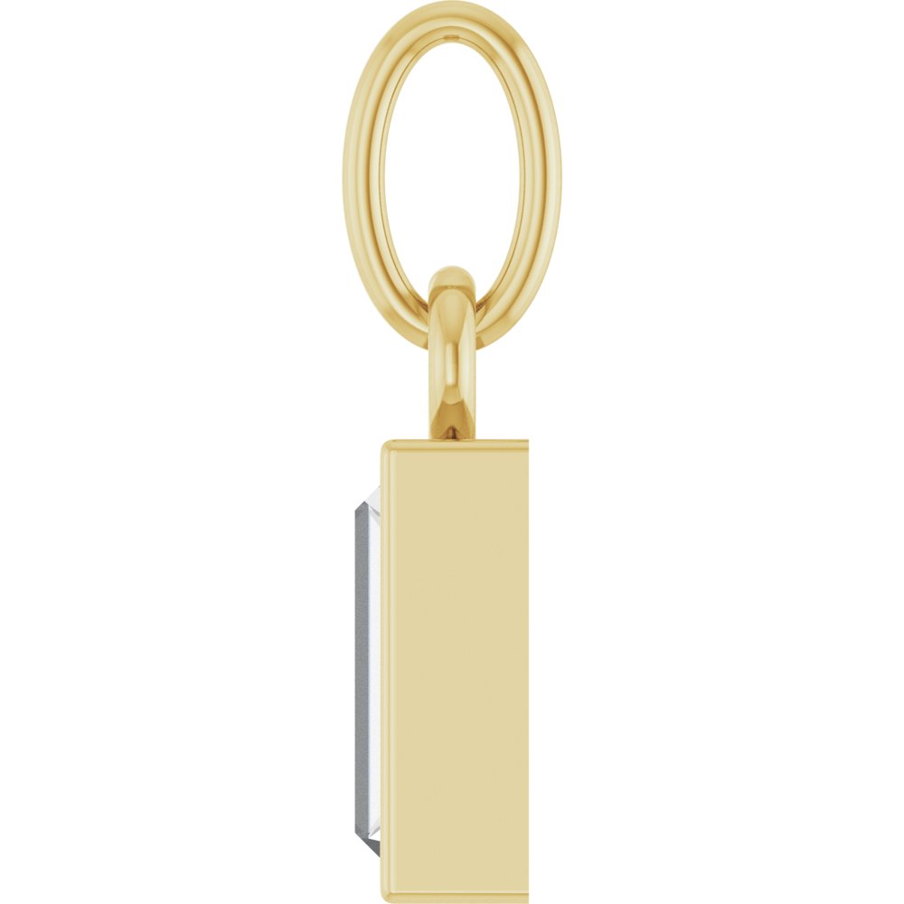 14K Yellow Gold 3/8 CT Lab-Grown Diamond Bezel-Set Pendant