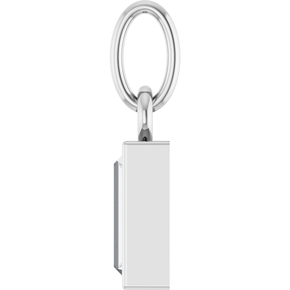 14K White Gold 3/8 CT Lab-Grown Diamond Bezel-Set Pendant