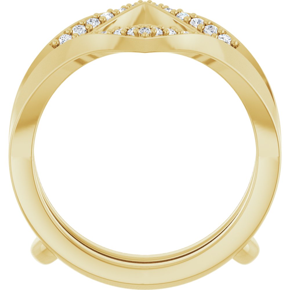 14K Yellow Gold 1/6 CTW Lab-Grown Diamond Ring Guard