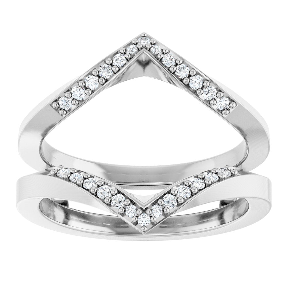 14K White Gold 1/6 CTW Lab-Grown Diamond Ring Guard