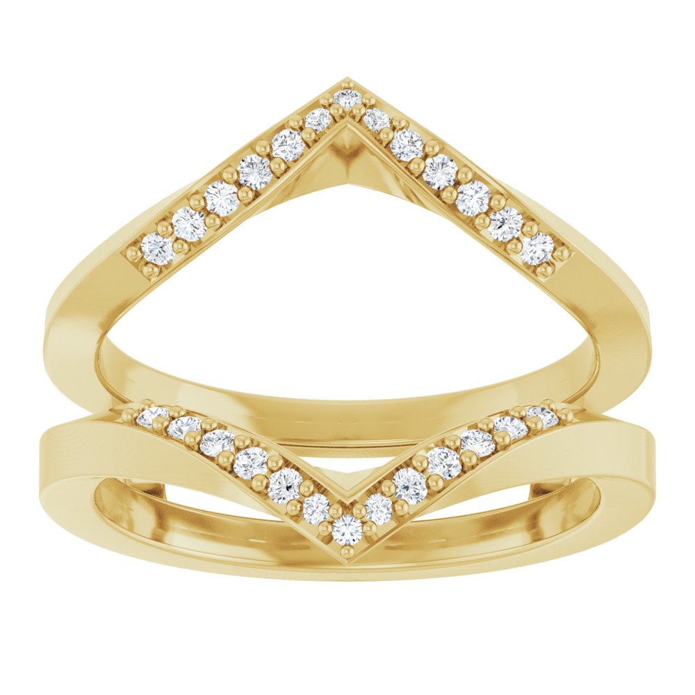 14K Yellow Gold 1/6 CTW Lab-Grown Diamond Ring Guard