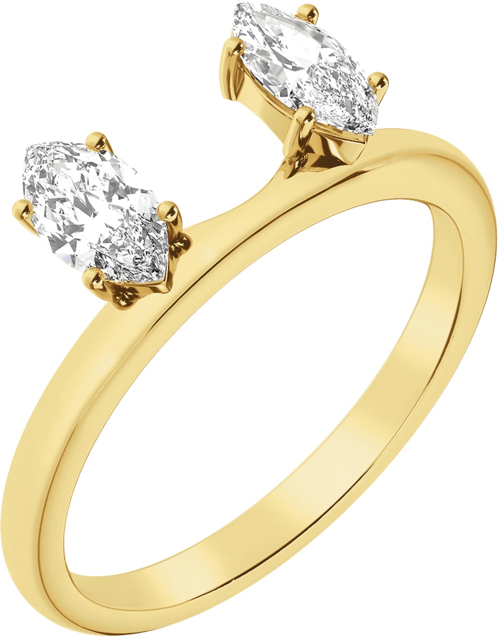 14K Yellow 1/2 CTW Lab-Grown Diamond Wrap-Style Ring Enhancer