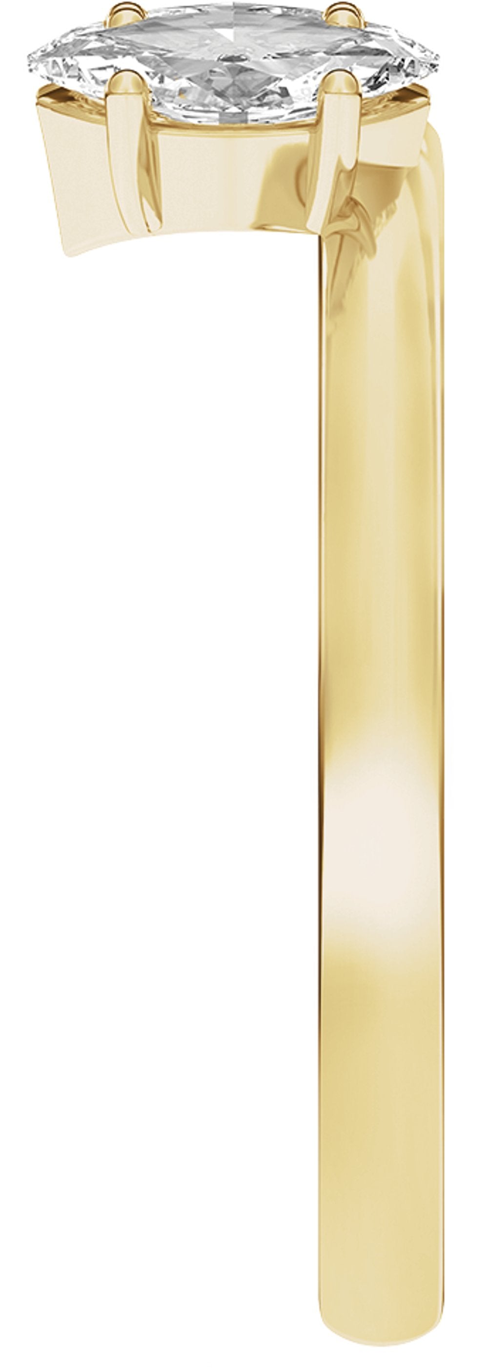 14K Yellow Gold 1/2 CTW Lab-Grown Diamond Wrap-Style Ring Enhancer