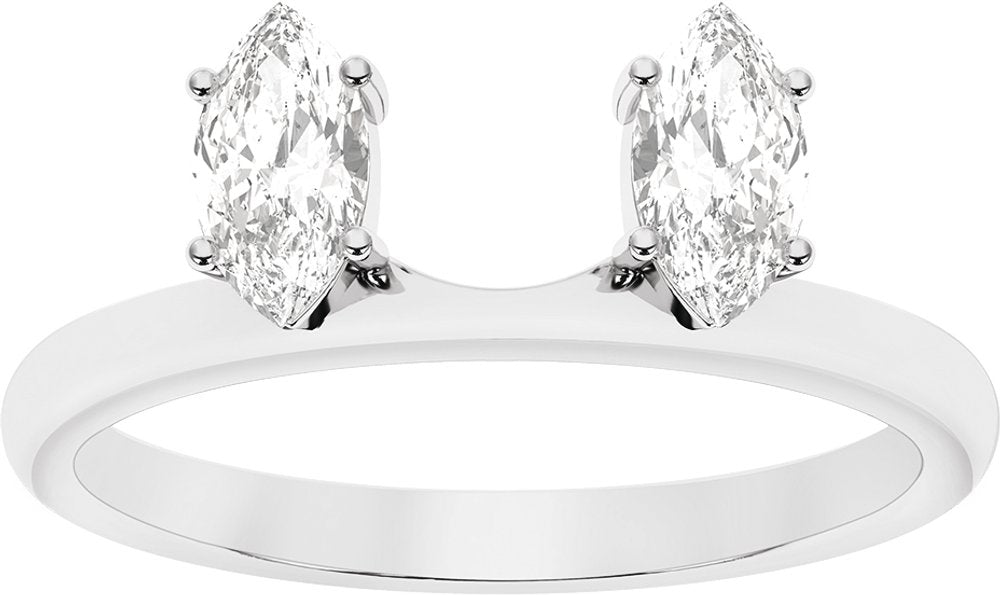 14K White Gold 1/2 CTW Lab-Grown Diamond Wrap-Style Ring Enhancer