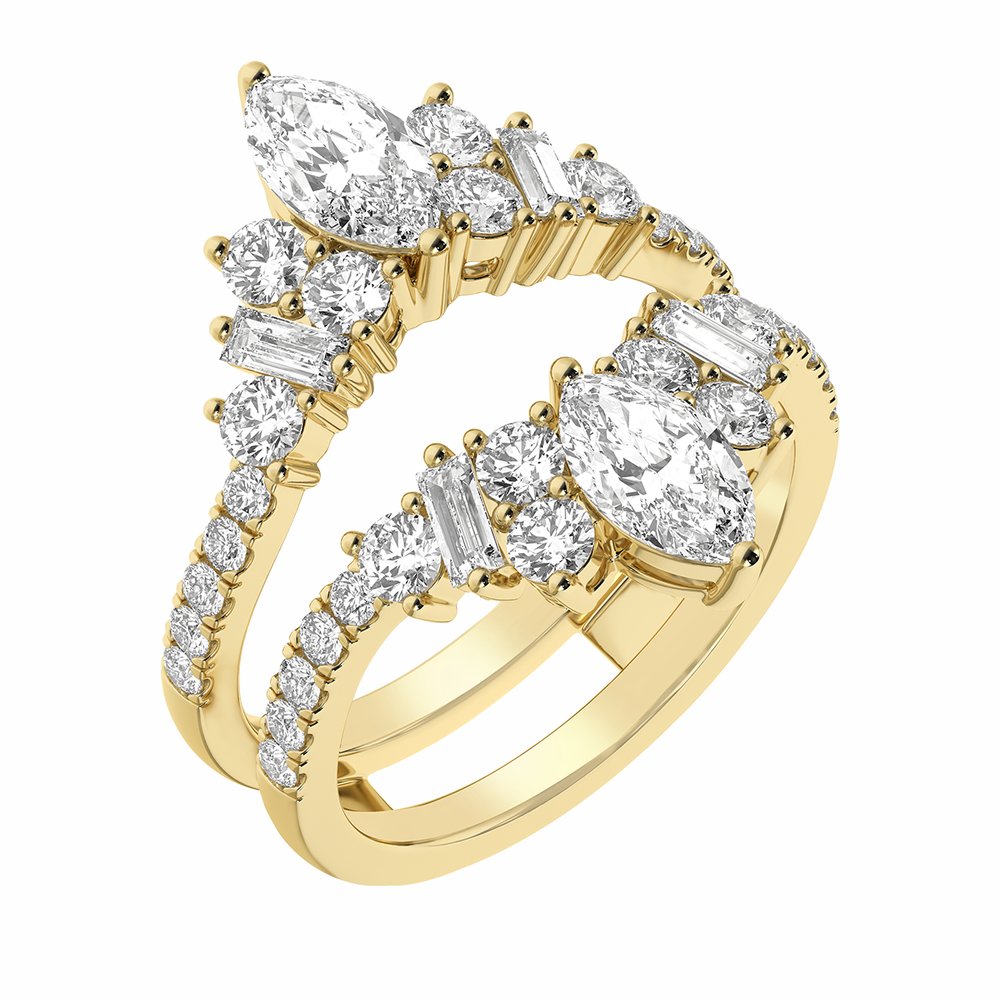 14K Yellow Gold 2 CTW Lab-Grown Diamond Ring Guard