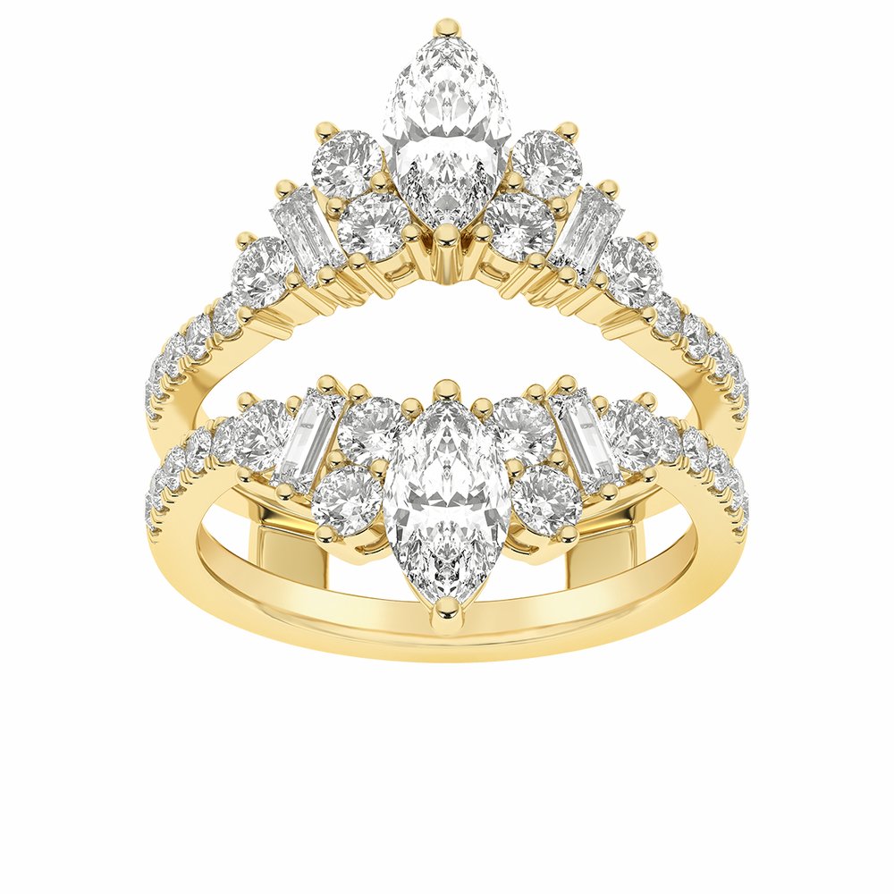 14K Yellow Gold 2 CTW Lab-Grown Diamond Ring Guard
