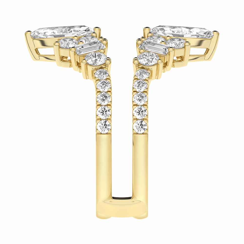 14K Yellow Gold 2 CTW Lab-Grown Diamond Ring Guard