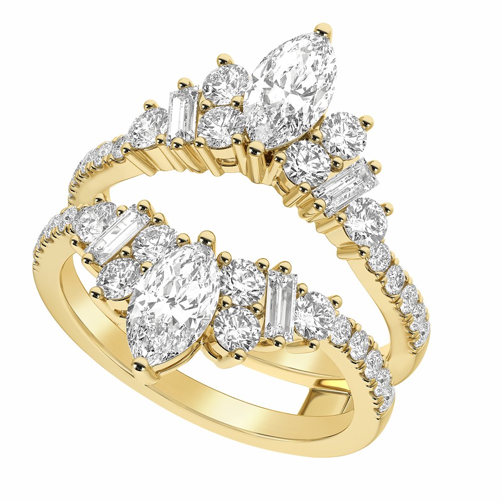 14K Yellow Gold 2 CTW Lab-Grown Diamond Ring Guard