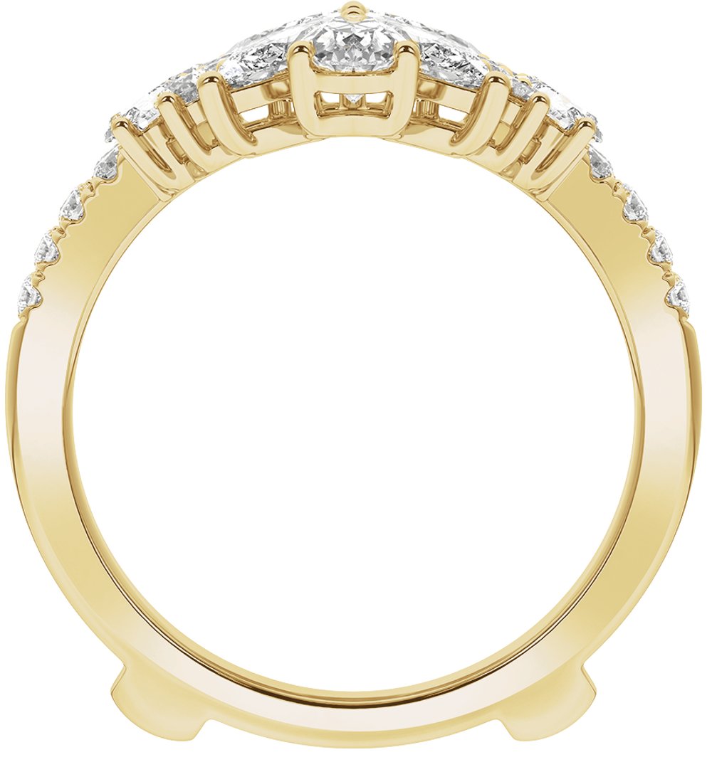 14K Yellow 2 CTW Lab-Grown Diamond Ring Guard