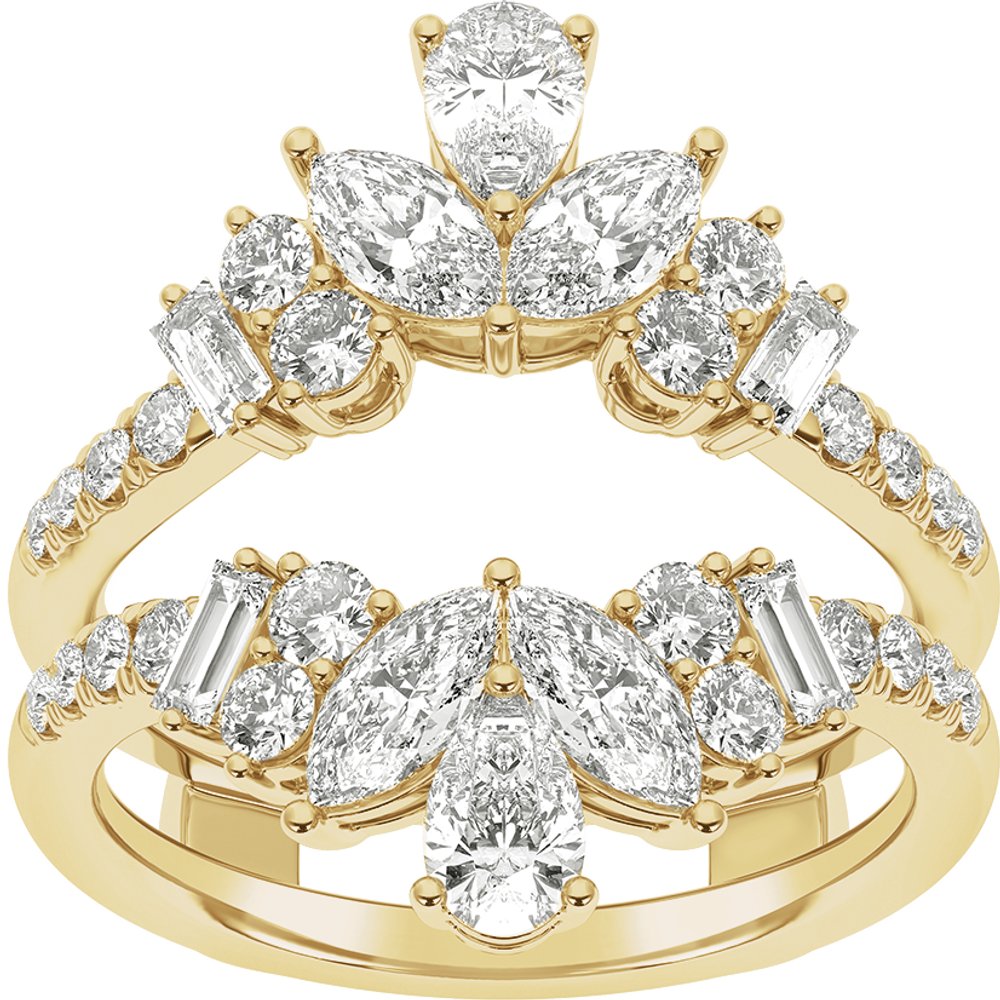 14K Yellow 2 CTW Lab-Grown Diamond Ring Guard