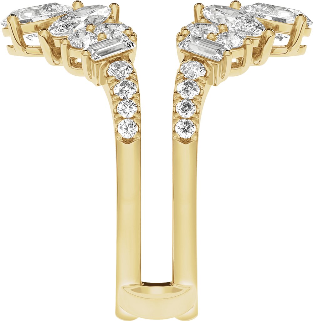 14K Yellow 2 CTW Lab-Grown Diamond Ring Guard