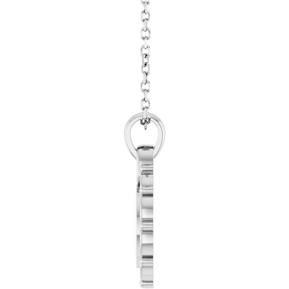 Sterling Silver Engravable Scroll 16-18" Necklace