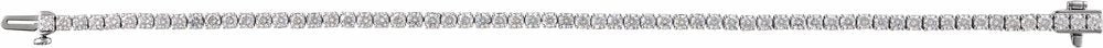 14K White Gold 4 CTW Lab-Grown Diamond Line 7" Bracelet