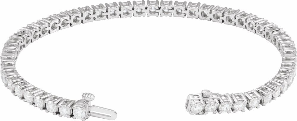 14K White Gold 6 CTW Lab-Grown Diamond Line 7" Bracelet
